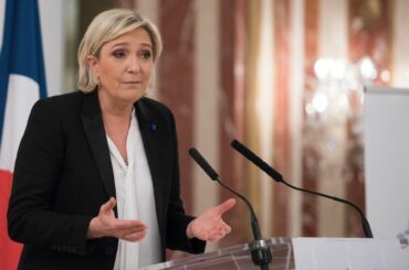 Marine Le Pen speaking