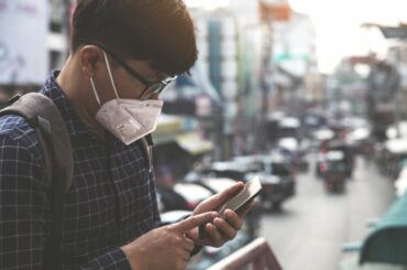 Coronavirus news reading man