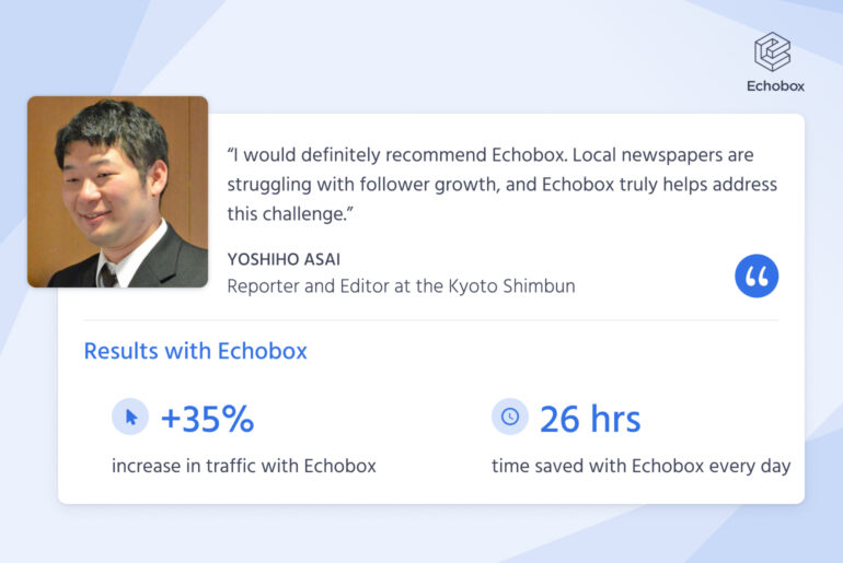 The Kyoto Shimbun grows traffic from X by 35% with Echobox